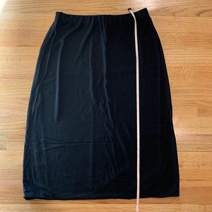 Mid-length black skirt